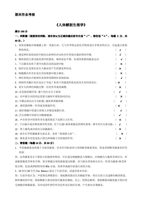 人体解剖生理学 2