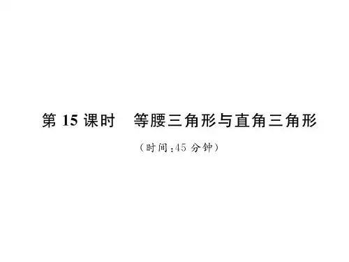 第15课时 等腰三角形与直角三角形