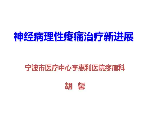 神经病理性疼痛治疗新进展(胡 馨)