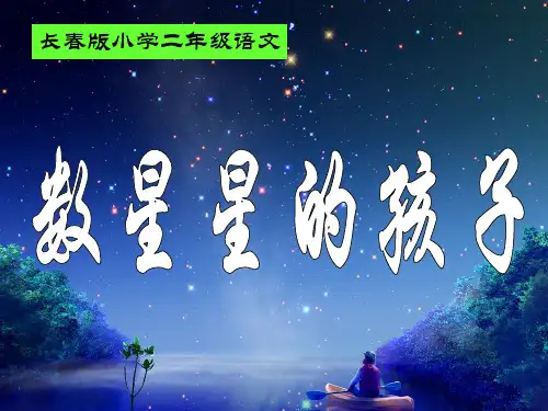 长春版二年级语文上册《数星星的孩子》课件