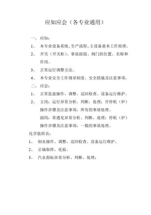 应知应会(通用)