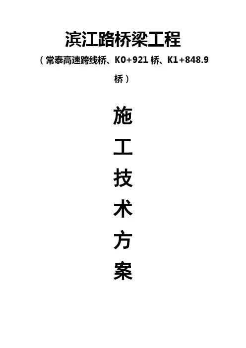 滨江路施工技术方案