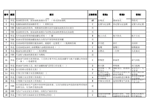 销售企业全员HSE基础知识题库