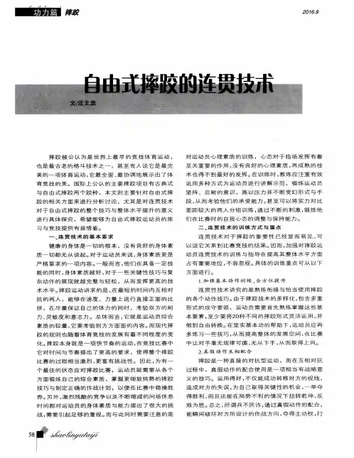 自由式摔跤的连贯技术