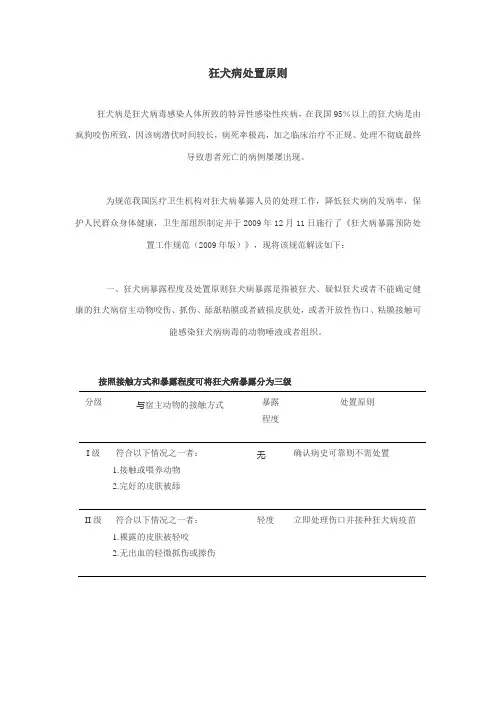 狂犬病处置原则