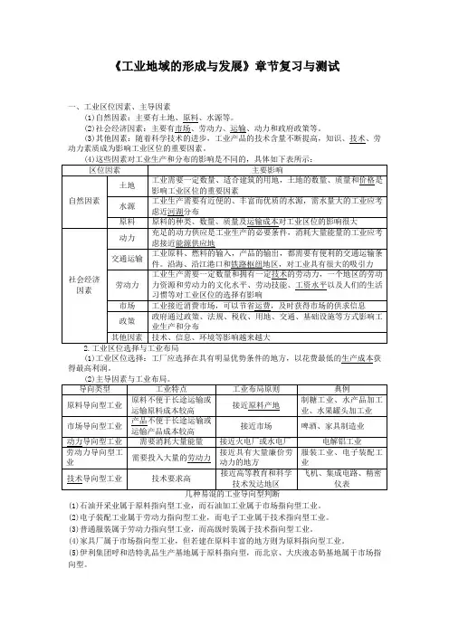 人教版高中地理必修2《第四章 工业地域的形成与发展 章节复习与测试》_57