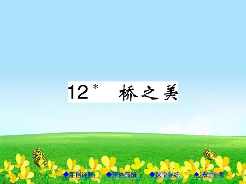 【初中语文】新人教版八年级语文上册第三单元12《桥之美》ppt课件