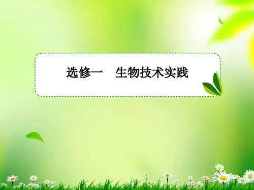 高考生物一轮复习 专题二微生物的培养与应用课件 新人教版选修1