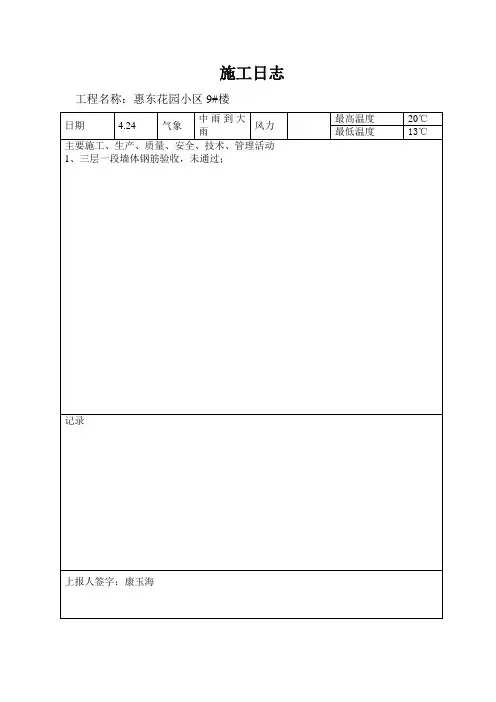 施工日志