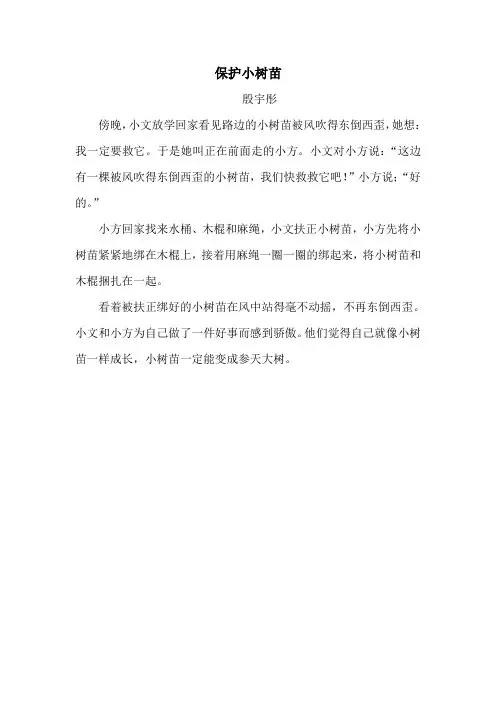 保护小树苗(二语殷宇彤)