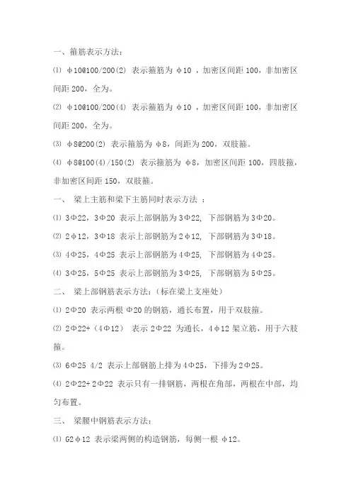 钢筋符号大全