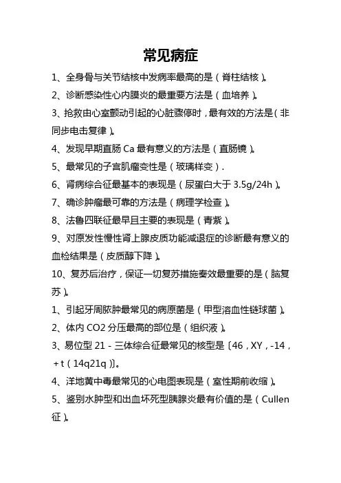 常见病症