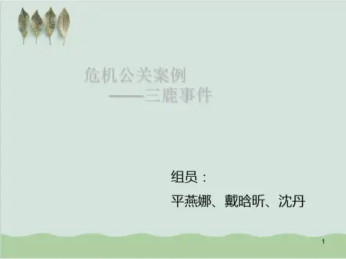 危机公关案例事件讲义PPT课件( 31页)