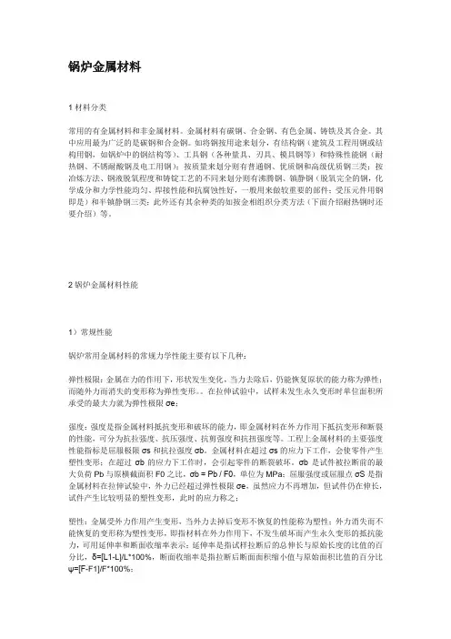锅炉金属材料