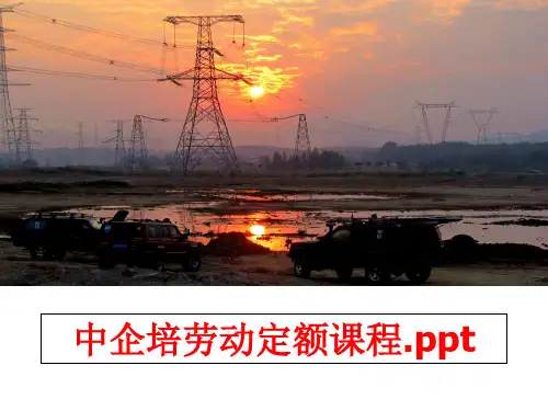 最新中企培劳动定额课程.ppt