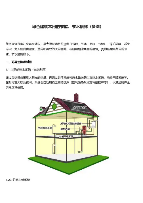 绿色建筑常用的节能、节水措施
