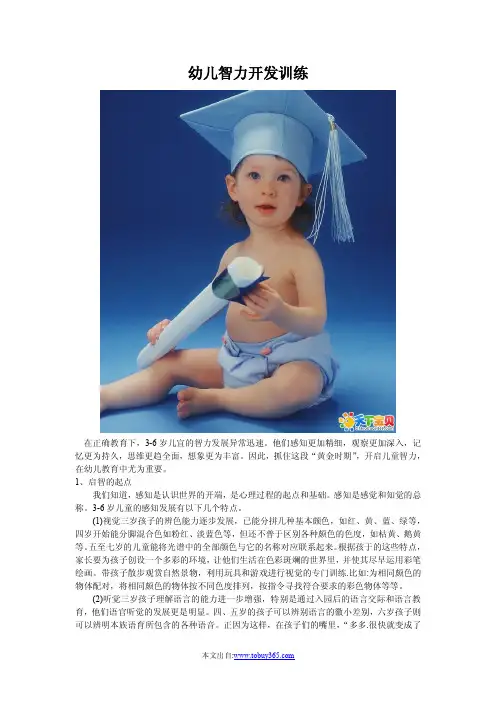 幼儿智力开发训练