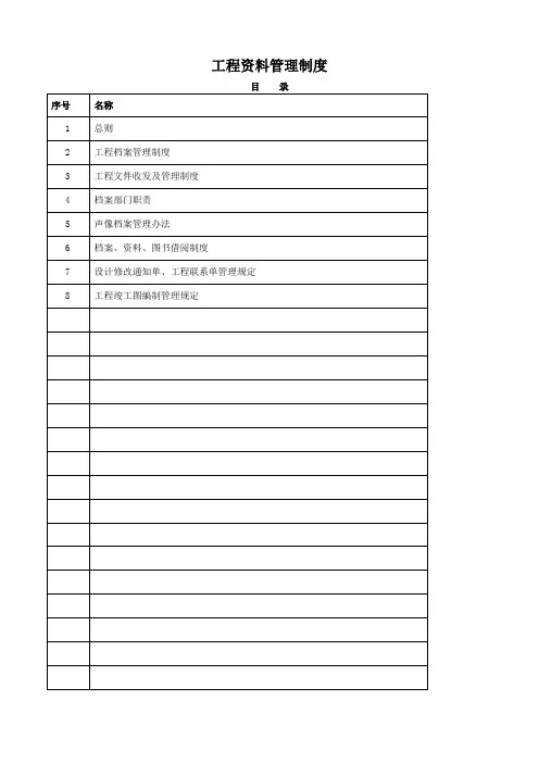 工程资料管理制度