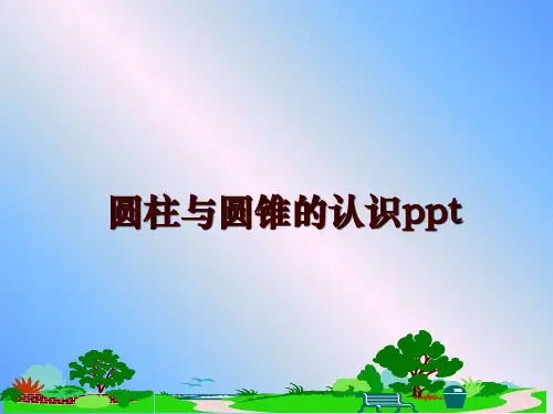 最新圆柱与圆锥的认识ppt