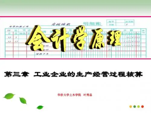 第三章 工业企业的生产经营过程核算