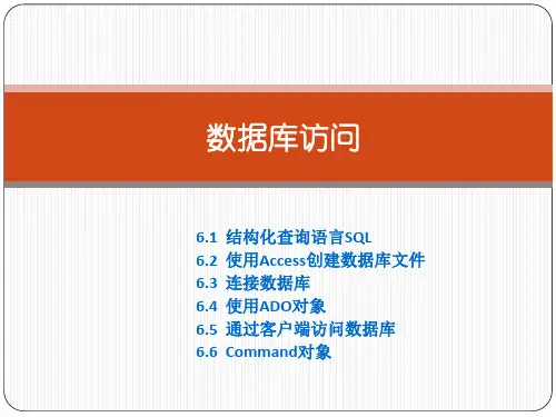 动态网页制作_数据库访问(精)