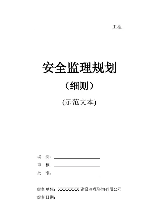 安全监理规划(细则)