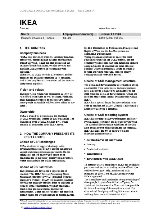 Fact Sheet Ikea_an example