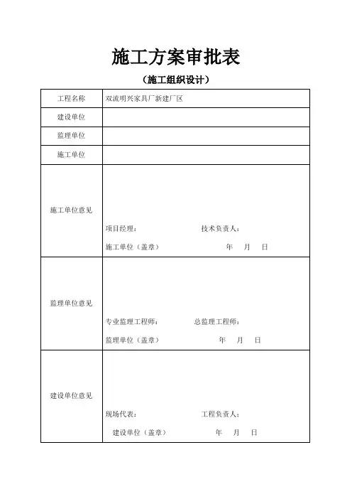 施工方案审批表