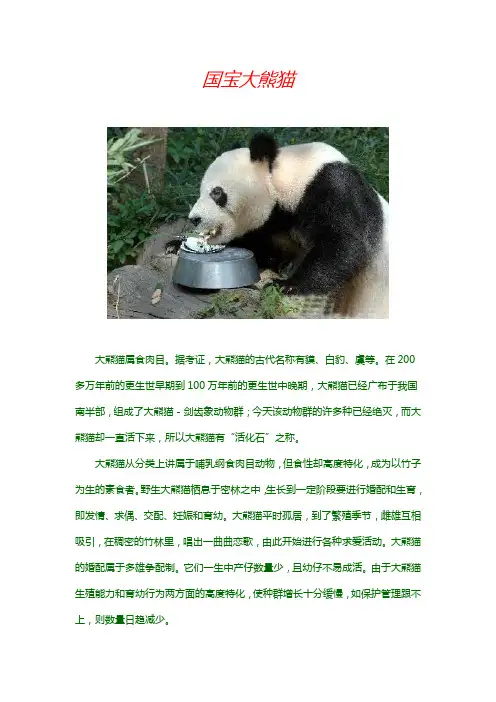 大熊猫的介绍
