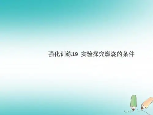 湖北省2018年秋九年级化学上册强化训练19实验探究燃烧的条件练习课件新版新人教版