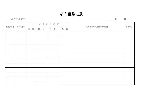 矿车维修记录