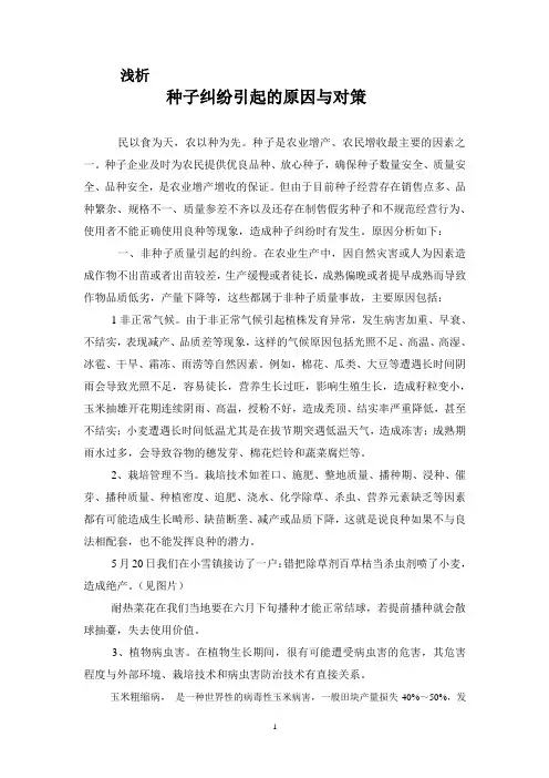 种子纠纷------