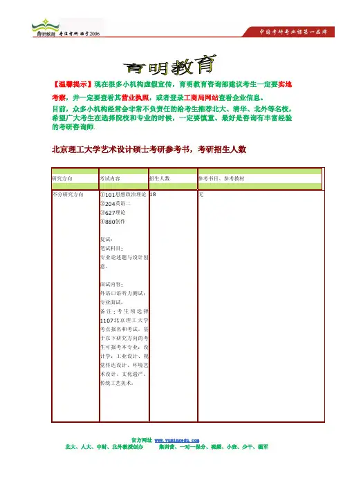 2015北京理工大学艺术设计(专业硕士)考研参考书,考研招生人数,考研复试参考书