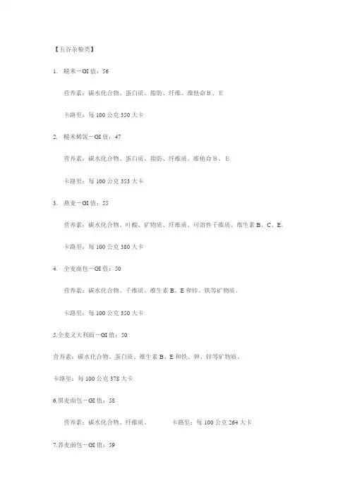 GI值