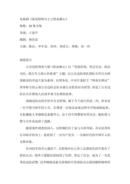 电视剧《我是特种兵2之铁血雄心》剧情介绍