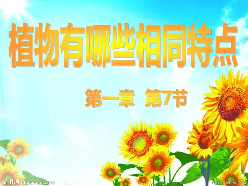 1.7植物有哪些相同特点
