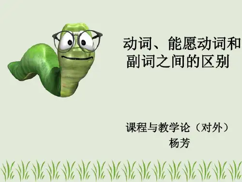 动词与能愿动词的区别讲解31页PPT