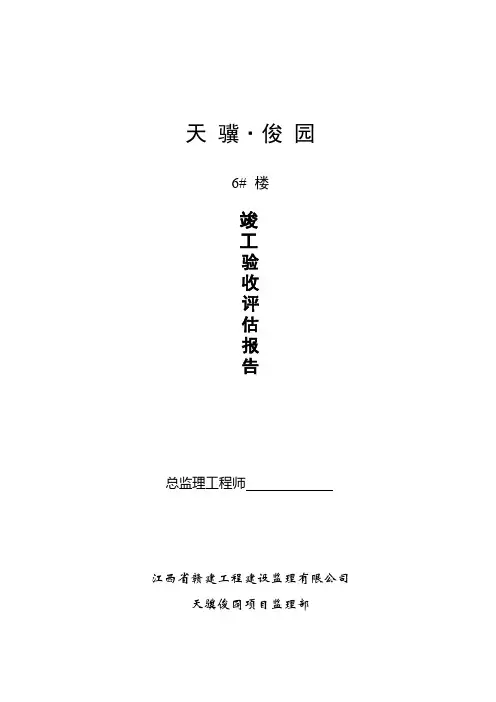 6#竣工验收评估报告