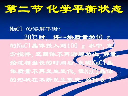 人教版高中化学选修四2.3《化学平衡(第一课时)化学平衡状态》教学课件_2精选课件