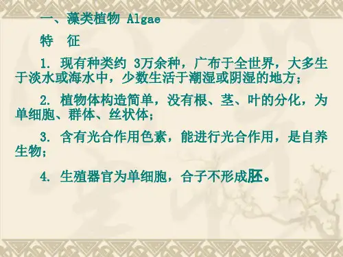 第一章 藻类植物