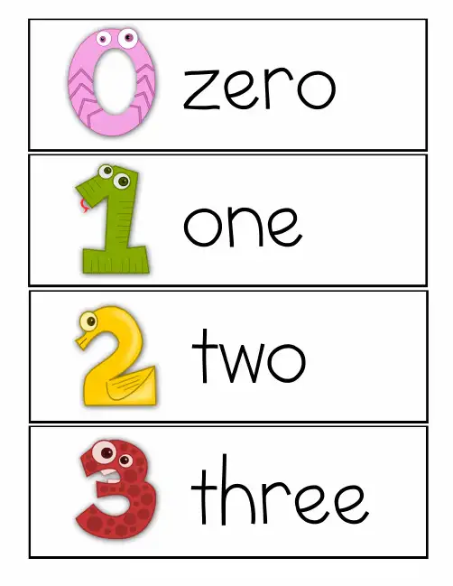 0-10数字英语记忆卡片NumberWordwall(可打印)