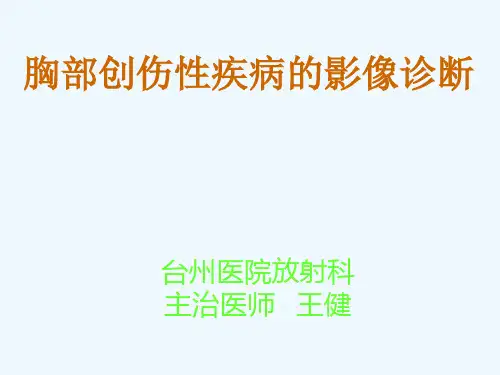 胸部创伤性疾病影像诊断