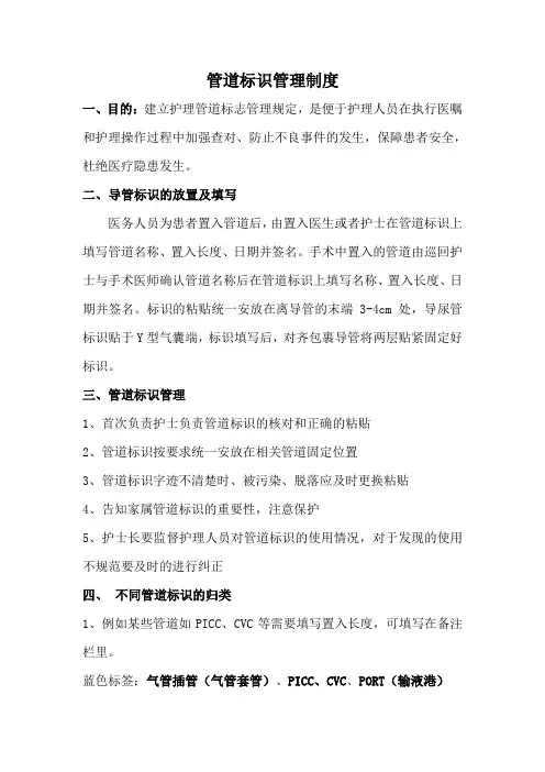 管道标识管理制度