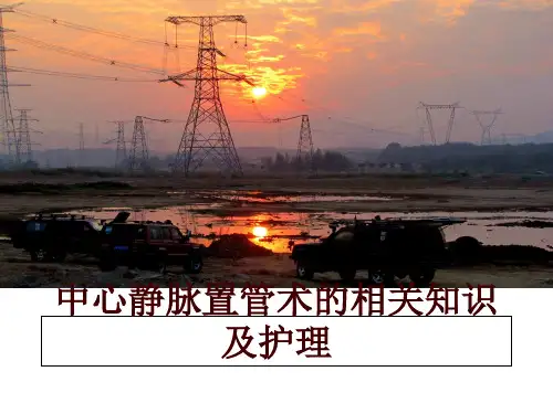 最新中心静脉置管术的相关知识及护理幻灯片课件