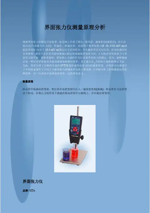界面张力仪测量原理分析