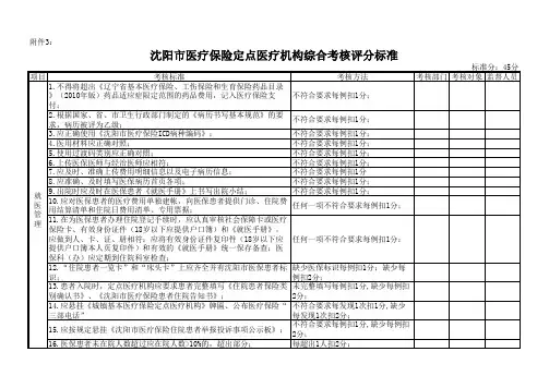医保评分标准