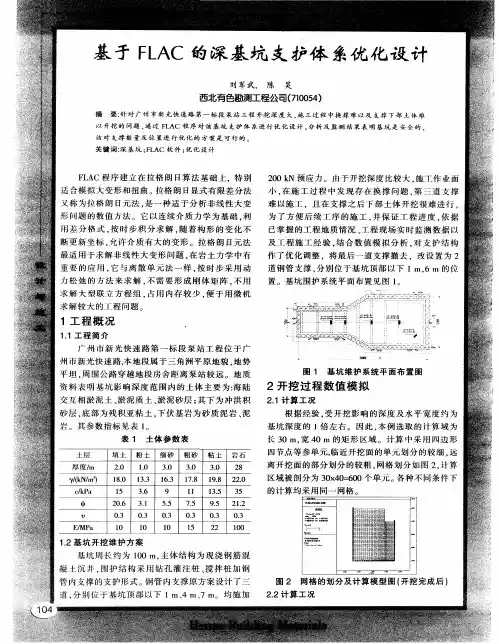基于FLAC的深基坑支护体系优化设计
