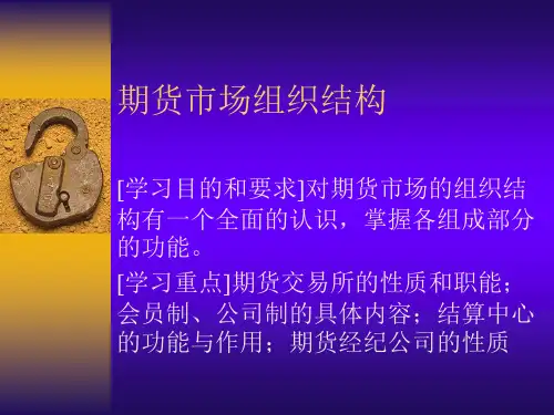 期货市场组织结构