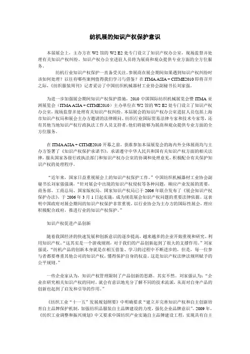 纺机展的知识产权保护