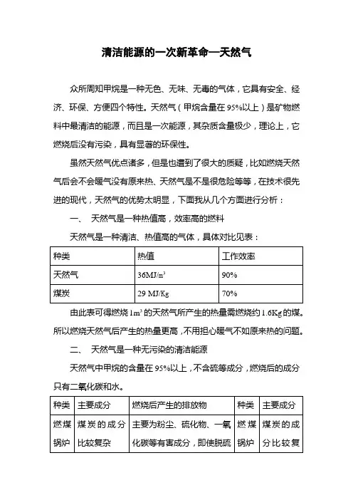 天然气清洁能源发展的趋势